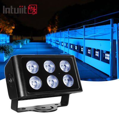 Đèn pha LED vuông RGBW ngoài trời 6x5W Chống nước IP65, đèn chiếu điểm LED vuông trang trí cảnh quan sân vườn ngoài trời