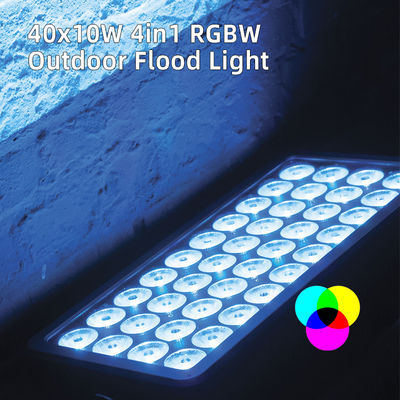 Đèn Rửa Tường 40x10W RGBW 4 trong 1 Đèn Pha Chống Nước cho Sân Khấu Thành Phố Công Viên Nhôm Rửa Đèn Led