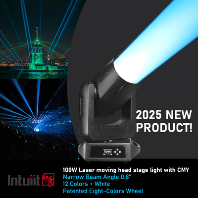 Đèn pha di chuyển chùm tia laser 100w IP66 chống nước mới, thiết bị chiếu sáng sân khấu DMX ngoài trời