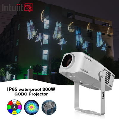 Đèn chiếu logo Gobo xoay LED quảng cáo ngoài trời 200W chống nước, IP65