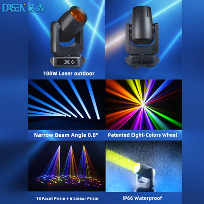 Đèn Moving Head Laser 100W Mới 2025 cho Đám Cưới KTV DJ Chế Độ Điều Khiển DMX512