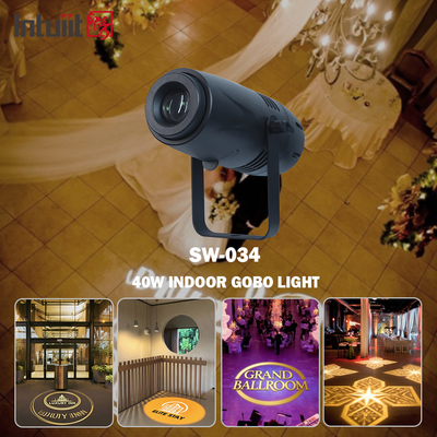 Đèn chiếu logo LED trong nhà 40W cho quảng cáo thương mại, đèn chiếu sàn, đèn chiếu logo, chào mừng, nguồn gốc nhà máy