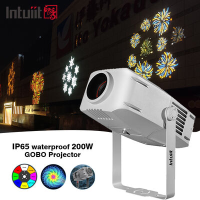 Ngoài trời 200W Mẫu chống nước LED Gobo Image Logo Projector Ánh sáng cho quảng cáo lễ hội Giáng sinh Plaza
