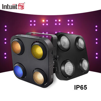 Đèn Blinder 4 Mắt Chống Nước 400W với Màu RGB Trắng Ấm Hổ Phách cho Sân Khấu LED Blinder Ánh Sáng Khán Giả IP65