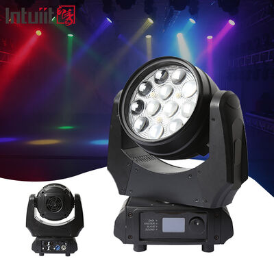 5-60 độ Zoom LED Di chuyển đầu rửa 12x10W RGBW 4in1 Mini Stage Light Độ sáng cao DMX Control cho sự kiện show party chuyên nghiệp
