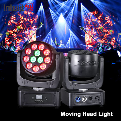 Sản phẩm bán nóng 12pcs 8W RGBW 4in1 Mini LED Beam Wash Moving Head Light DMX Control Sound Active Stage Lamp cho hộp đêm KTV