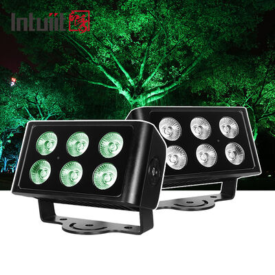 Ngoài trời 6x5W RGBW 4in1 đèn LED IP65 chống nước DMX512 kiến trúc rửa ánh sáng tường rửa cho tòa nhà mặt tiền vườn