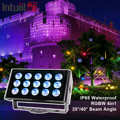Professional IP65 chống thấm LED Flood Light 15x5W RGBW 4 trong 1 Outdoor Landscape Spot Light Aluminium Architectural Wash Light