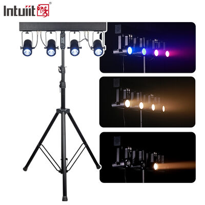Bộ Đèn LED PAR Uplighting RGBW 4-trong-1 4x20W — Hệ thống Wash Sân khấu DMX512 Chùm tia hẹp 4.5° dành cho Đám cưới, DJ & Sự kiện