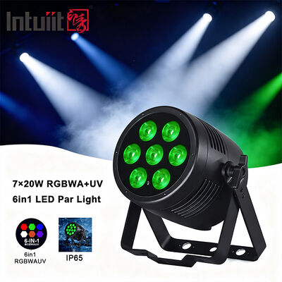 Đèn LED PAR ngoài trời 7x20W RGBWA+UV 6-trong-1 IP65 — Chống nước DMX512 Wash cho Sân khấu, Đám cưới & Sự kiện