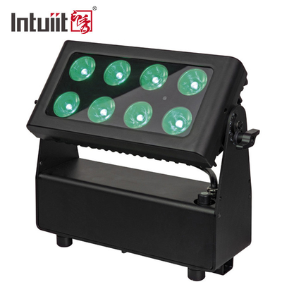 8 * 10W RGBWA IR Điều khiển đèn sân khấu LED chạy bằng pin Máy chiếu ánh sáng rửa màu thành phố không dây