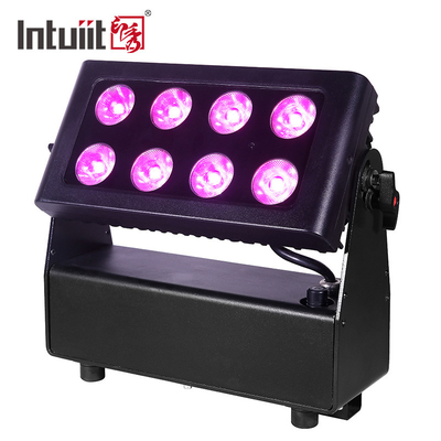 8 * 15w Ip65 Máy giặt tường Led chống nước ngoài trời chạy bằng pin Sân khấu màu thành phố Led Wash Light
