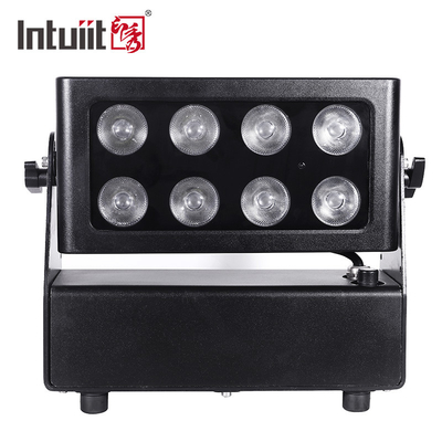 240V IP65 Chạy bằng pin Ánh sáng màu thành phố 8 * 10W Led Chiếu sáng máy giặt treo tường sân khấu ngoài trời