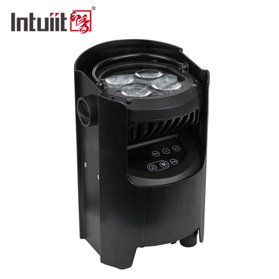 Có thể sạc lại DMX không dây ngoài trời LED Par Light Pin được hỗ trợ 4 trong 1 RGBWAUV 4 * 12W với bộ điều khiển IR