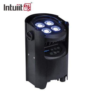 Giai đoạn Party Pin Đèn chiếu sáng không dây Par 4x12w RGBWAUV 4 trong 1 Dj Par Light IR Điều khiển Wifi từ xa