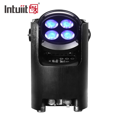 Đèn sân khấu đám cưới bằng nhôm 4 * 12W không dây Dmx chạy bằng pin Led Par Uplights