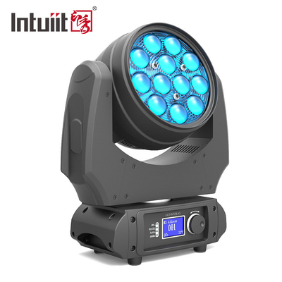 Chuyên nghiệp Indoor Led Zoom Rửa Di chuyển đầu 12x10w Rgbw 4in1 Led Di chuyển Rửa Diễn đàn DJ Bar Đèn